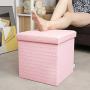 B FSOBEIIALEO Storage Ottoman, Faux Leather Footrest Stool, Storage Boxes Cube Toy Chest, 15 B FSOBEIIALEO Storage Ottoman, Faux Leather Footrest Stool, Storage Boxes Cube Toy Chest, 15