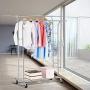 LANGRIA Double Rail Garment Racks Clothes Racks Commercial Grade Height Adjustable Heavy Duty Clothing Racks for Boutiques