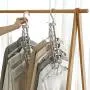 EvaroFly Portable Multipurpose Magic Folding Hanger, Anti-skidding Storage Clothes Hanger, Household Travel Camping -Gray-a 2 Pcs