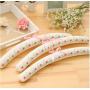 5pcs Random Color Pink Blue Fabric Padded Hanger for Clothes Dress, Non Slip Cotton Coat Hanger with Bowknot Flower