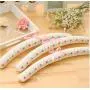 5pcs Random Color Pink Blue Fabric Padded Hanger for Clothes Dress, Non Slip Cotton Coat Hanger with Bowknot Flower