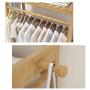Coat Racks Stand Coat Rack Floor Hanger Clothes Rack Floor-Standing Shelf Solid Wood Bedroom Living Room Trapezoid Multifunction Storage Shelf (Size : 50cm)