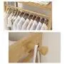 Coat Racks Stand Coat Rack Floor Hanger Clothes Rack Floor-Standing Shelf Solid Wood Bedroom Living Room Trapezoid Multifunction Storage Shelf (Size : 50cm)