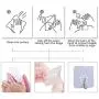 Adhesive Hook Heavy Duty Wall Hook for Ceiling Reusable Hanger for Bathroom Stick on Hooks Seamless Traceless Waterproof and Oilproof for Bathroom Kitchen Bedroom Refrigerator load max 33 lb(12Packs)