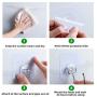 Large Adhesive Wall Hooks 33LB(Max), SUNDOKI Self Adhesive Hooks Removable Nail-Free Transparent Waterproof Hooks for Hanging Bathroom Kitchen & Home Utilities(10 Pack)