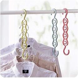 Multifunction Circle Clothes Hanger Clothes Drying Rack Plastic Scarf Hangers for Clothes Layer Storage Racks Wardrobe 10pcs Random Color