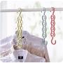 Multifunction Circle Clothes Hanger Clothes Drying Rack Plastic Scarf Hangers for Clothes Layer Storage Racks Wardrobe 10pcs Random Color