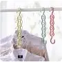 Multifunction Circle Clothes Hanger Clothes Drying Rack Plastic Scarf Hangers for Clothes Layer Storage Racks Wardrobe 10pcs Random Color