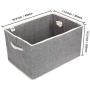 Storage Box,Zonyon Sturdy Collapsible Fabric Storage Bin Container Bakset Home Cube Organizer with Removable Lid for Bedroom,Closet,Shelves,Office,LQ-MS-Square-Grey-2