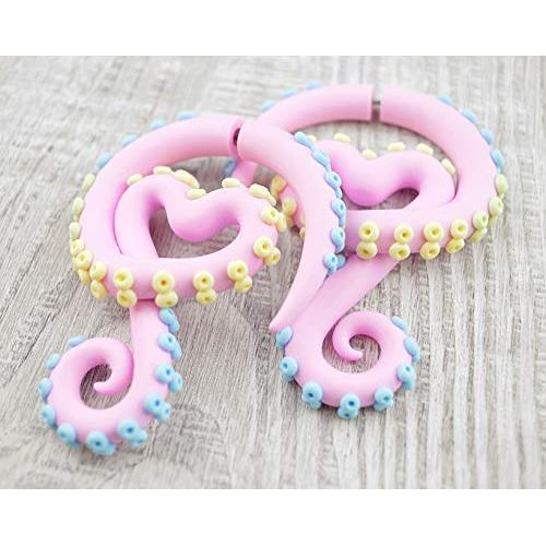 Creepy Cute Earrings Anime Girl Accessories Kpop Earrings Piercings Ear Plugs Gauges Yami Kawaii Fairy Kei Menhera Sweet Lolita Pastel Ear Tunnels Ear Stretchers Ear Hangers Ear Tapers Body Jewelry