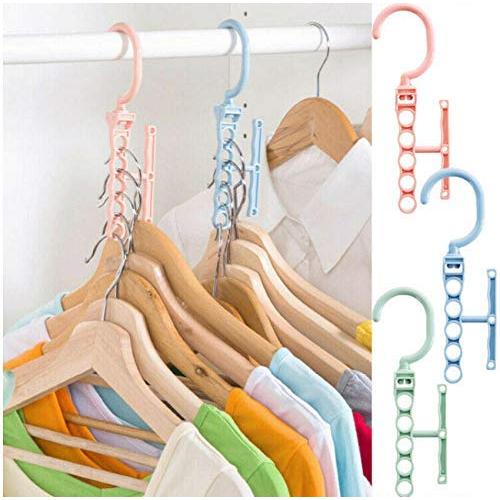 10PC Random Color Multi Function Clothes Hangers Saving Space Closet Organizer Magic Rack Holder Decoration