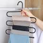 HJYPYJ Magic Hanger,Type s Multifunction Magical Hangers,Iron Multi-Layer Storage Trouser Hangers,Space-Saving Organizer Hangers, Not Easy to Fall Off/Black / 3 pcs