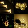 Solar Mason Jar Lights, 5 Pack 20 Led Warm White String Jar Lids Lights (4 Hangers Included/ No Jar), Apply to Regular Mouth Mason Jar or Ball Jar for Festive Party Patio Lamp Decor (Warm White)