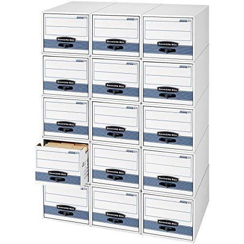 Bankers Boxes STOR/DRAWER STEEL PLUS Extra Space-Saving Filing Cabinet, Stacks up to 5 High, Letter, 6 Pack (00311)