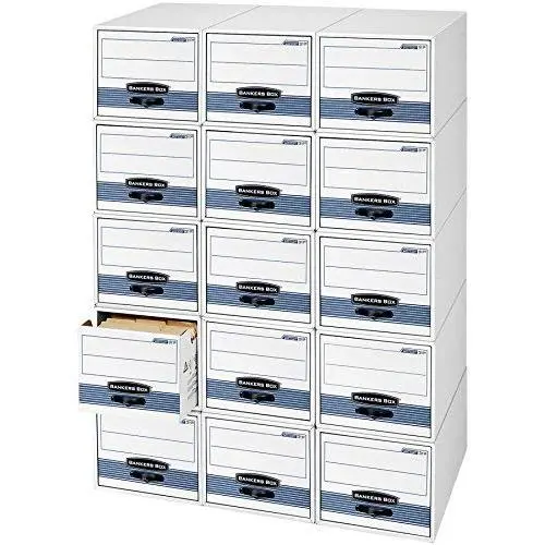 Bankers Boxes STOR/DRAWER STEEL PLUS Extra Space-Saving Filing Cabinet, Stacks up to 5 High, Letter, 6 Pack (00311) Bankers Boxes STOR/DRAWER STEEL PLUS Extra Space-Saving Filing Cabinet, Stacks up to 5 High, Letter, 6 Pack (00311)