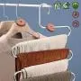 DailyTreasures S-Shaped Pants Hangers, Stainless Steel 5 Layer S-Type Clothes Hangers with 4 Clips + 2 Cedar Rings, Non Slip Trouser Hanger for Jeans, Scarf, Tie, Clothes, Closet Space Saving DailyTreasures S-Shaped Pants Hangers, Stainless Steel 5 Layer S-Type Clothes Hangers with 4 Clips + 2 Cedar Rings, Non Slip Trouser Hanger for Jeans, Scarf, Tie, Clothes, Closet Space Saving