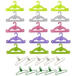 JUSTDOLIFE 25PCS Doll Cloth Hanger Creative Cute Doll Accessories Doll Outfit Hanger for Christmas