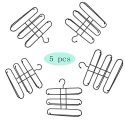 HJYPYJ Magic Hanger,Double-Sided Can Hang Multifunction Magical Hangers,Iron Double-Sided Layer 6 Trouser Hangers,Space-Saving Organizer Hangers, Convenient Storage/Black / 30x27.5cm