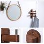 Modern Swivel Hook Coat Hook Rack Heavy Duty, Wall Mounted Wood Folding Swing Arm, Towel Hooks with 5 Foldable Arms Towel Clothes Hanger, Hook Holder Organizer for Kitchen Garage