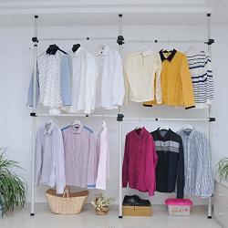Generic me Clos US hes Hangers Garment Rack rs She Adjustable Home Closet hes Han Organizers Clothes Home Close Hangers Shelves stable