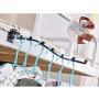 HJYPYJ Magic Hanger,Iron 7 Even Hook Folding Hanger,for Dormitory Wardrobe Space-Saving Organizer Hanger Strong Bearing Capacity/Black / 10 pcs