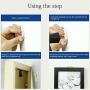 Luckycivia 120Pcs Plastic Photo Frame Nail, Hardwall Hanger Uses for Hardware, Plastic Invisible Traceless Hardwall Picture Hook, Non-Mark Wall Hook Hanger for Photo Painting (White)