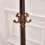 TIANTA- Modern Minimalist Coat Rack Solid Wood Floor Hangers Triangle Chassis Clothes Rack Clothes Rack Office Home Vertical Hat Rack Home Furnishing (Color : Brown)
