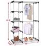 Shreem85 Silver Closet Portable Storage Organizer Clothes Hanger Garment Rail Rack Shelf