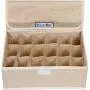 Zaki Boxes Drawer Organizer Set with Lids | Closet Organizers | Underwear Storage Boxes | for Socks, Bras, Scarves, Lingerie, Belts, More | Use Under Bed, for Travel & Luggage (Tan, 3pc Variety Pack)