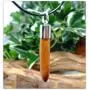 Bullet design Pendant Necklace Handcrafted in English Yew wood with Platinum plated hanger