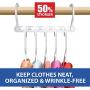 Wonder Hanger Max, New & Improved, Pack of 6-3x The Closet Space for Easy, Effortless, Wrinkle-Free Clothes, White