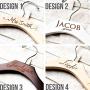 Personalized, Engraved Contour Wedding Hanger by Left Coast Original
