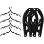 BESTOMZ 6pcs Plastic Foldable Travel Home Camping Mini Non-Slip Clothes Shirts Sweaters Dress Hanger Hook Drying Rack (Black) BESTOMZ 6pcs Plastic Foldable Travel Home Camping Mini Non-Slip Clothes Shirts Sweaters Dress Hanger Hook Drying Rack (Black)