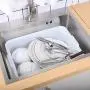 Commercial Bus Tub 4-Pack, Plastic Bus Box/Tote Box, 13 Liter Plastic Storage Bin with Handles/Wash Basin Tub/Storage Basin (White)