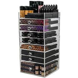 N2 Makeup Co Acrylic Makeup Organizer Cube, 8 Drawers Storage Boxes for Vanity Tables (8 Drawer)