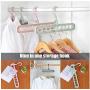 10pcs Random Color Space Saving Hangers Multi-Functional 9 in 1 Magic Clothes Hangers Closet Organizer Foldable