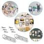 Heavy Duty D Ring Picture Hangers kit Frame Hanging Hardware Three Holes with Screw Pack of 120 Pcs