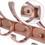 WEBI Wall Mounted Coat Rack with 6 Hooks for Hanging Coats,23-5/8 Coat Hanger Wall Mount Hook Rack Wall Hanger for Jacket,Hats,Clothes,Antique Copper,2 Packs