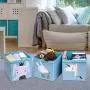 AXHOP Upgrade Washable Storage Bins Storage Cubes,12 ×12 Collapsible Storage Boxes Containers Organizer Baskets for Kids, Toddlers, Office, Closet, Shelf - 4pcs(Blue) AXHOP Upgrade Washable Storage Bins Storage Cubes,12 ×12 Collapsible Storage Boxes Containers Organizer Baskets for Kids, Toddlers, Office, Closet, Shelf - 4pcs(Blue)
