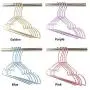 10PC Random Color Fancy Golden Pink Aluminum Alloy Hanger for Clothes,Strong Metal Shirts Dress Sun-top Hanger