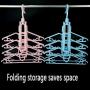EvaroFly Multipurpose Portable Folding Hanger, Save Space Storage Clothes Hanger, Travel -Pink 53x41x40cm