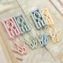 JCBIZ 2PCS Blue Portable Folding Hanger with Clip Multi-Function Foldable Household Anti-Slip Clothes Hangers for Traveling