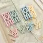 JCBIZ 2PCS Blue Portable Folding Hanger with Clip Multi-Function Foldable Household Anti-Slip Clothes Hangers for Traveling