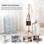 WALTSOM Coat Racks Free Standing, Wooden Coat Hat Tree with 8 Hooks, Hallway Entryway Clothes Hanger Hook Stand for Coat, Scarves, Handbags, Umbrella, NO Tools Required, Solid Wood (Caramel) WALTSOM Coat Racks Free Standing, Wooden Coat Hat Tree with 8 Hooks, Hallway Entryway Clothes Hanger Hook Stand for Coat, Scarves, Handbags, Umbrella, NO Tools Required, Solid Wood (Caramel)