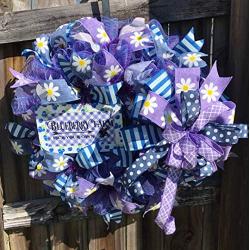 Purple blueberry wreath| Purple and blue wreath| purple wreath| Purple decorative Wreath| Purple door hanger| Blueberry wreath| Purple decor| Free Shipping| Hard Working Mom