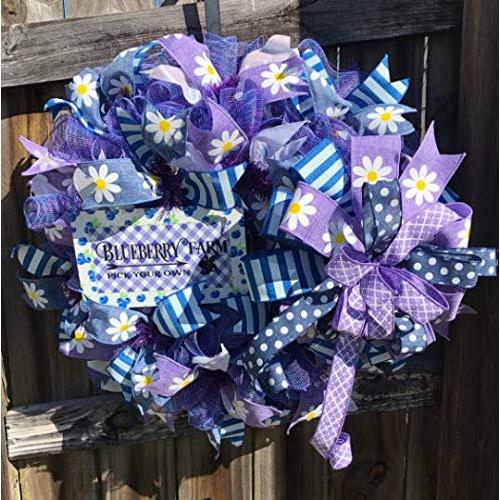 Purple blueberry wreath| Purple and blue wreath| purple wreath| Purple decorative Wreath| Purple door hanger| Blueberry wreath| Purple decor| Free Shipping| Hard Working Mom