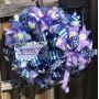 Purple blueberry wreath| Purple and blue wreath| purple wreath| Purple decorative Wreath| Purple door hanger| Blueberry wreath| Purple decor| Free Shipping| Hard Working Mom