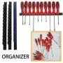 MESTUDIO 4 PCS Screwdriver Organizer and Wrench Organizer, Premium Quality Tool Holder, ABS Tool Rail Wrench Hanger with Clips Holder Organizers