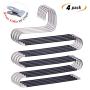 IEOKE Pant Hangers Durable Slack Hangers Multi Layers Stainless Steel Space Saving Clothes Hangers - Closet Storage for Jeans Trousers 4 Pack IEOKE Pant Hangers Durable Slack Hangers Multi Layers Stainless Steel Space Saving Clothes Hangers - Closet Storage for Jeans Trousers 4 Pack