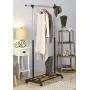 Clothes Rack,Rolling Garment Rack with Wheels,Adjustable Hanging Standing Coat Shelf Clothing Stander Unit Hanger Clothes Organizer Black Clothes Rack,Rolling Garment Rack with Wheels,Adjustable Hanging Standing Coat Shelf Clothing Stander Unit Hanger Clothes Organizer Black
